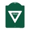 Signmission Designer Series Sign-Yield, Green & White Aluminum Architectural Sign, 18" x 24", GW-1824-22695 A-DES-GW-1824-22695 - alternate 1